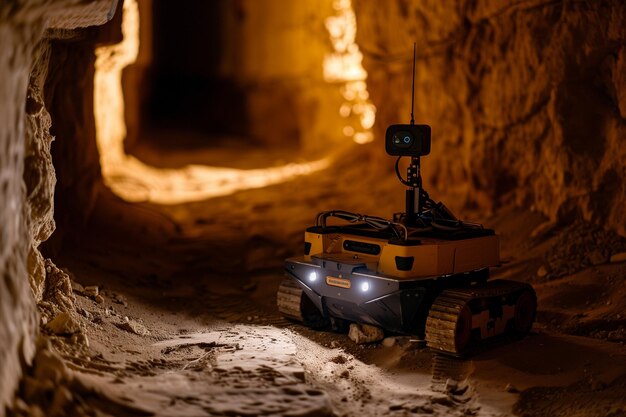 autonomous robots assisting in archaeological excavations and discoveriesa robot is navigating its w