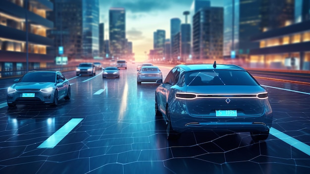 Autonomous self driving cars concept