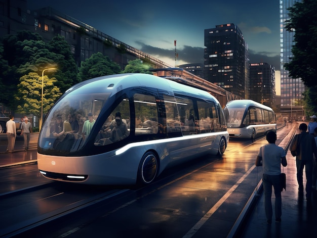 Autonomous Vehicles in Smart City AI Generated