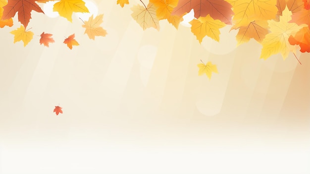 Autum background with autumn leaves falling down