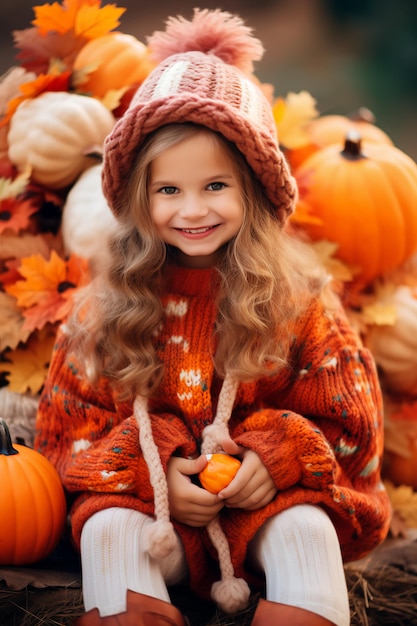 小さな女の子のための秋の冒険 楽しい季節の活動