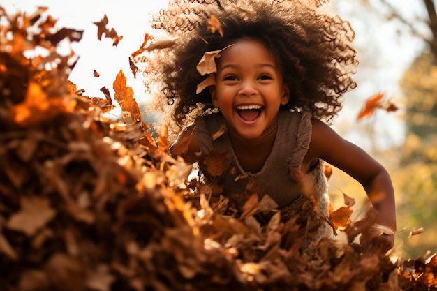 Осенние приключения: необычные развлечения и занятия для маленьких черных девочек