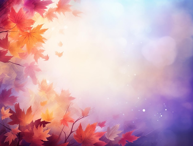 Autumn aura background beautiful flyer design