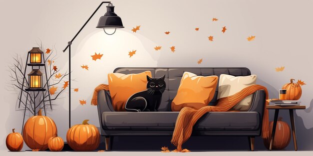 Photo autumn background comfort home layout