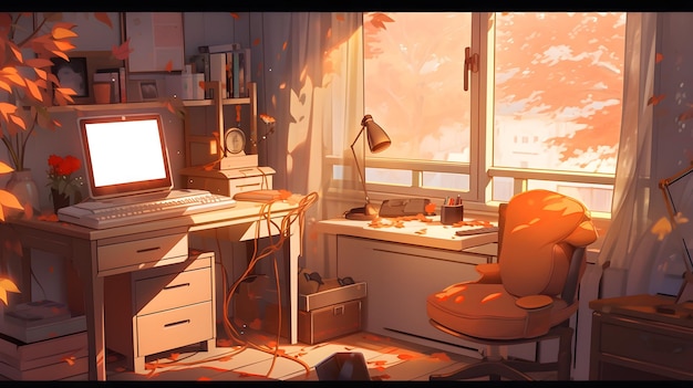My anime office desk!! : r/steinsgate