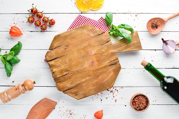 Autumn background food Wine dried fruits spices On a wooden background Top view Free copy space