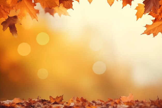 Autumn background and free space for text