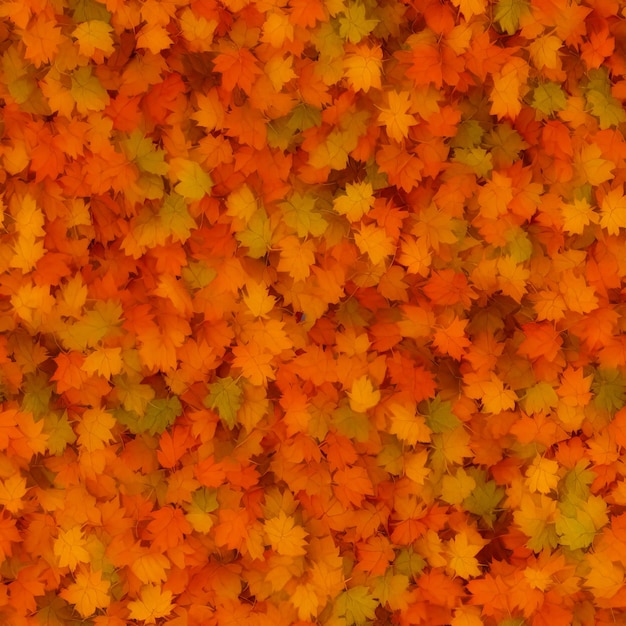 Осенний фон из листьев деревьев Бесшовная текстура Цифровое искусство