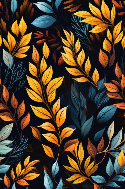 autumn background illustration seamless pattern