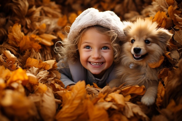 Autumn background Kid