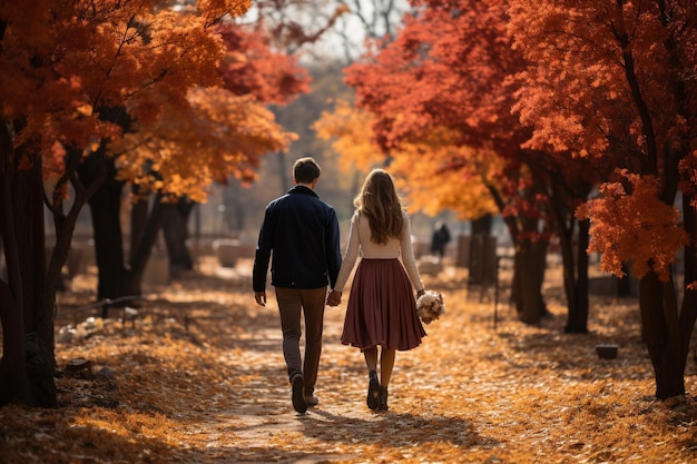 Autumn background people