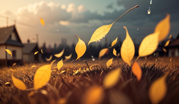 Autumn background in realistic style For your design