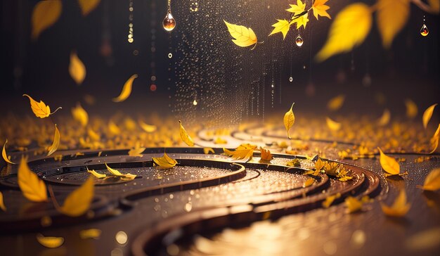 Autumn background in realistic style For your design