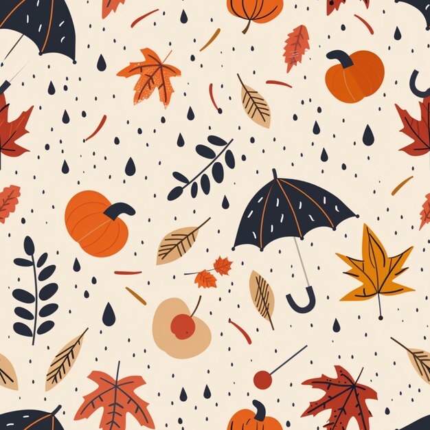 Photo autumn background seamless pattern