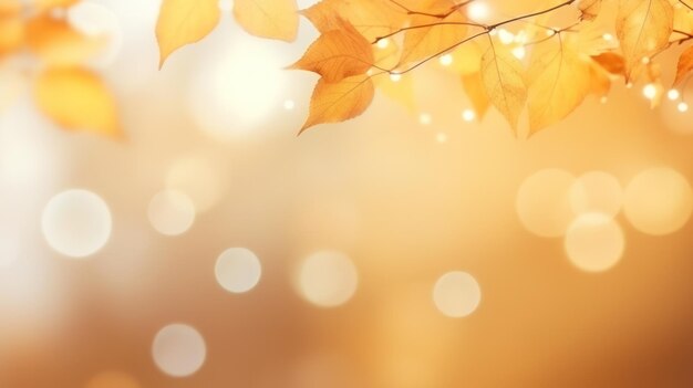 Photo autumn background with falling leaves