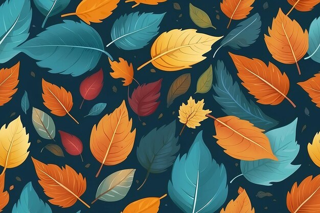 Autumn background with leaves