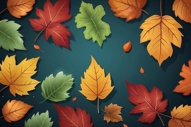 Autumn background with leaves