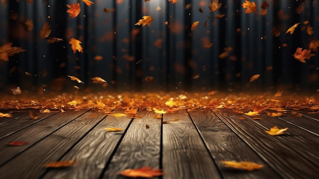 autumn banner autumn wooden background autumn