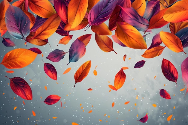 Autumn banner from colorful leaves on transparent background for websites and decor 3D Illustration no Text ar 32 iw 2 v 6 Job ID 6ee58f91389e4997a9b49e9b4df5cbfd