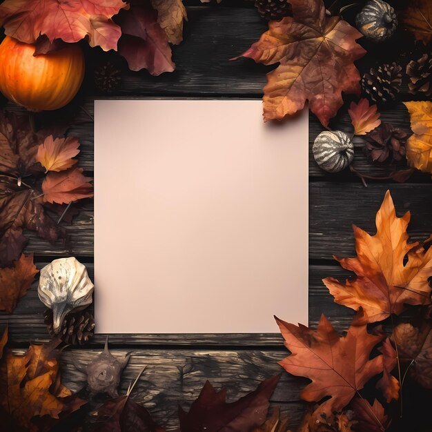 Photo autumn banner with copy space