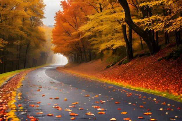 Autumn beauty and golden leaves