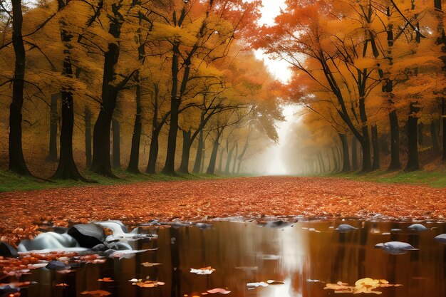 Foto la bellezza dell'autunno e le foglie dorate