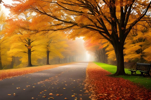 Foto la bellezza dell'autunno e le foglie dorate