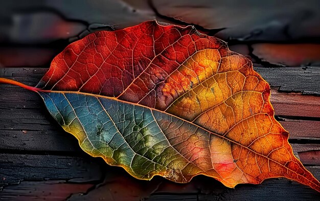 Photo autumn beauty in multi colored leaf ai generative