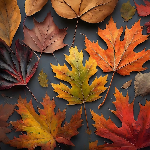 Photo autumn bliss aigenerated vibrant fall leaves highquality microstock image