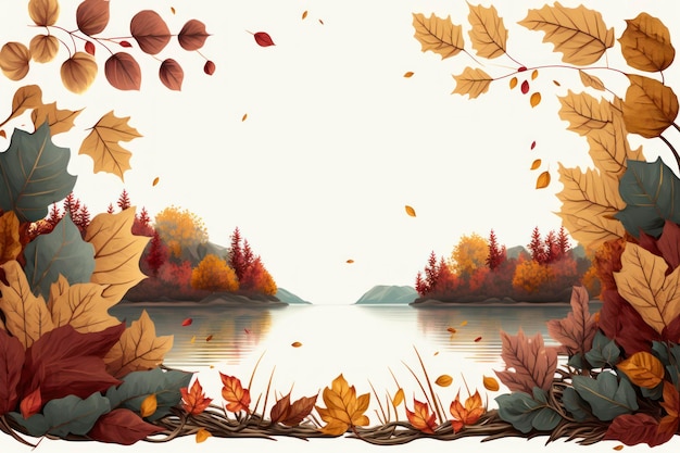 Autumn border copy space