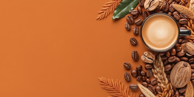 autumn coffee latte