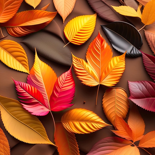 Autumn colorful leaves Natural background