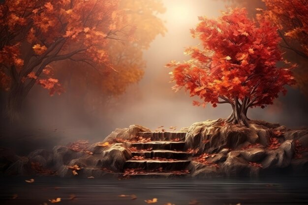 Autumn composition with copy space