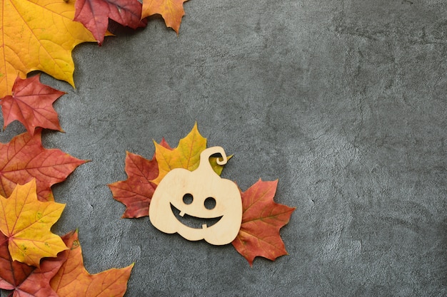 Autumn composition with dry leaves