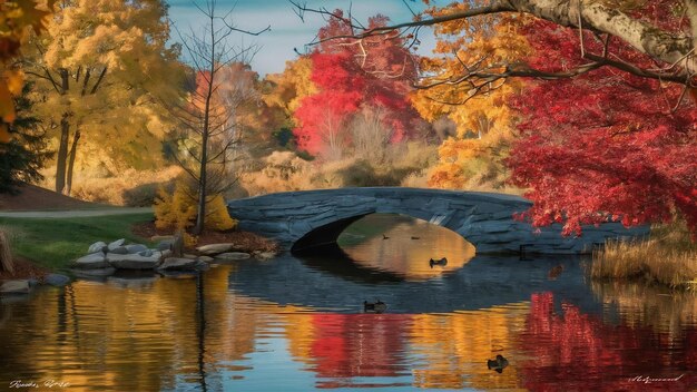 Autumn composition with slate