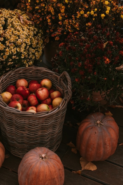 Autumn decorations of the trailer