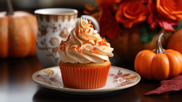 Autumn Delight A Pumpkin Pie That Screams Fall AI Generated