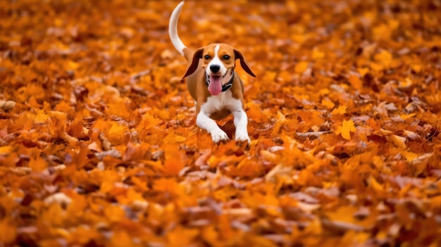 Autumn dog