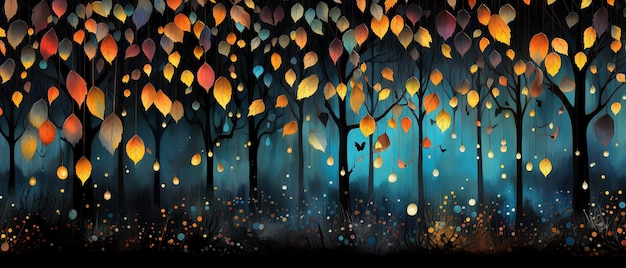 Autumn enchanted background