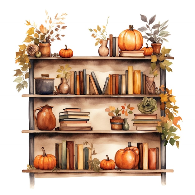 Autumn Fall Bookshelf