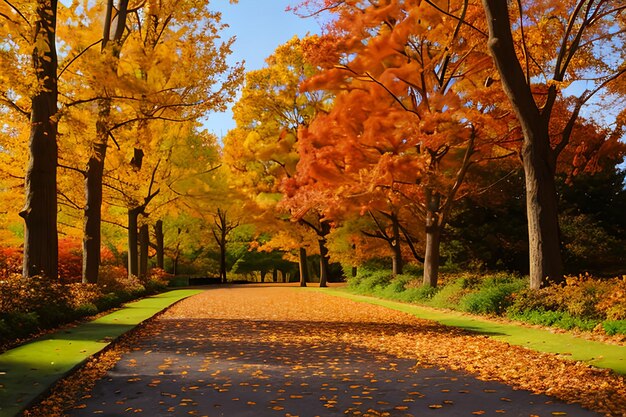 秋 秋の自然風景 秋の公園