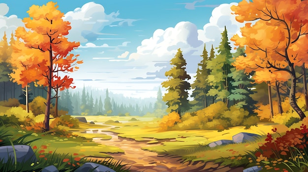 Autumn fall season forest scenery landscape