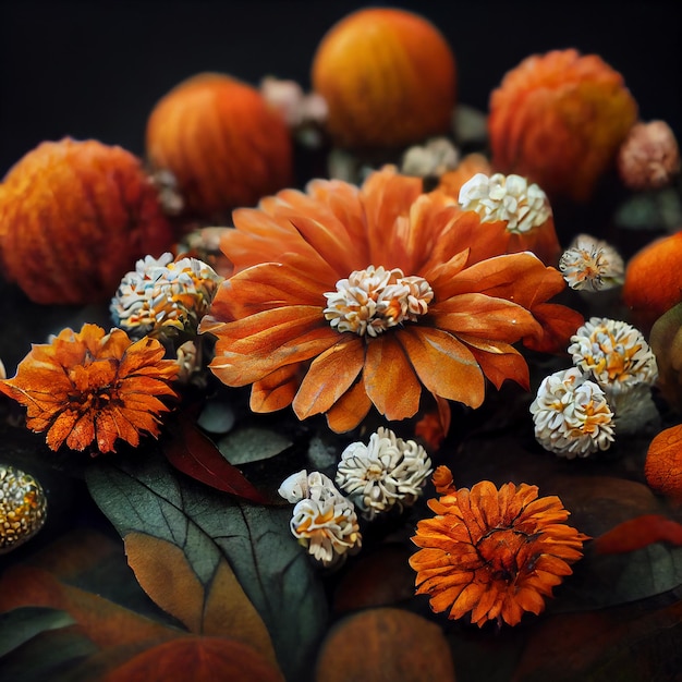 Autumn floral bouquet