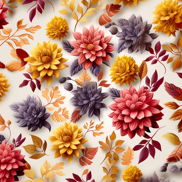 autumn flower pattern