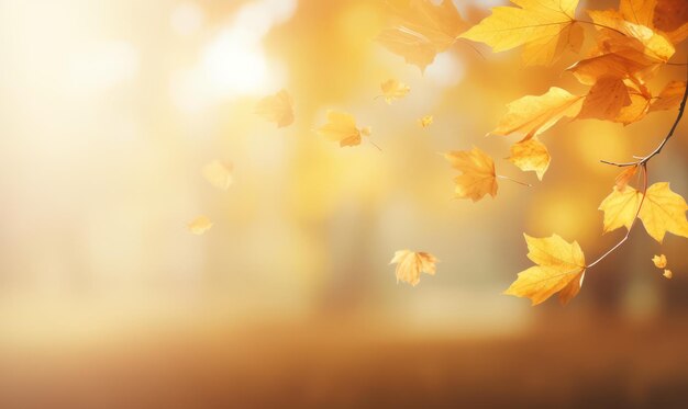 autumn foliage background photo of leaves flying in the air