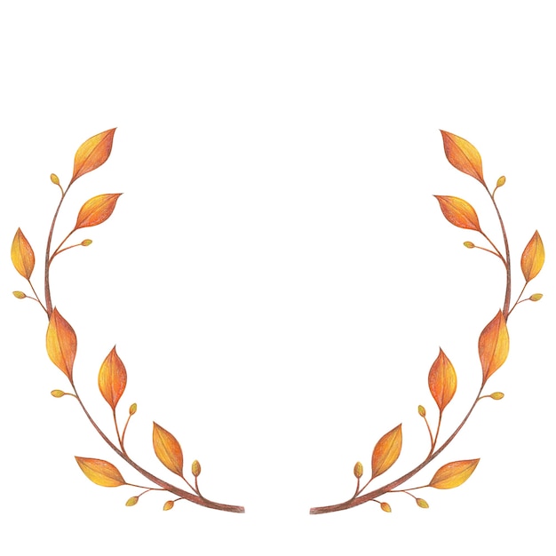 Autumn Frame Illustration - autumn leaves border