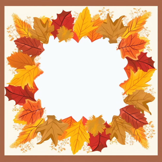 Autumn Frame Vector Element