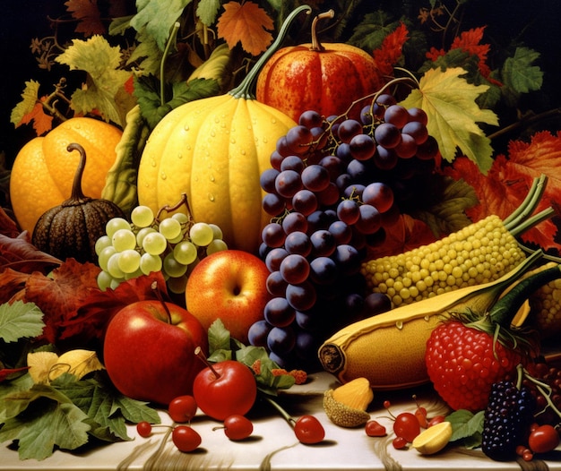 Autumn fruits and vegetables for your Thanksgiving