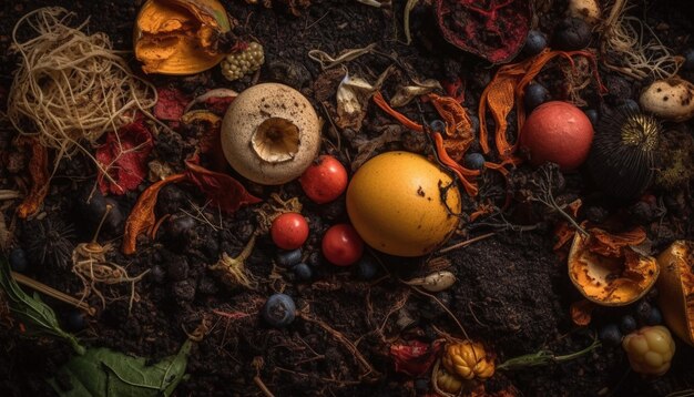 Photo autumn harvest organic vegetable collection for healthy vegetarian celebration generated by ai