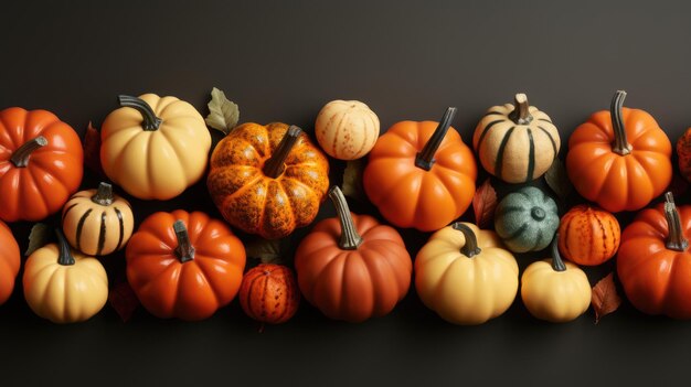 Autumn Harvest Pumpkin on a Rustic Background